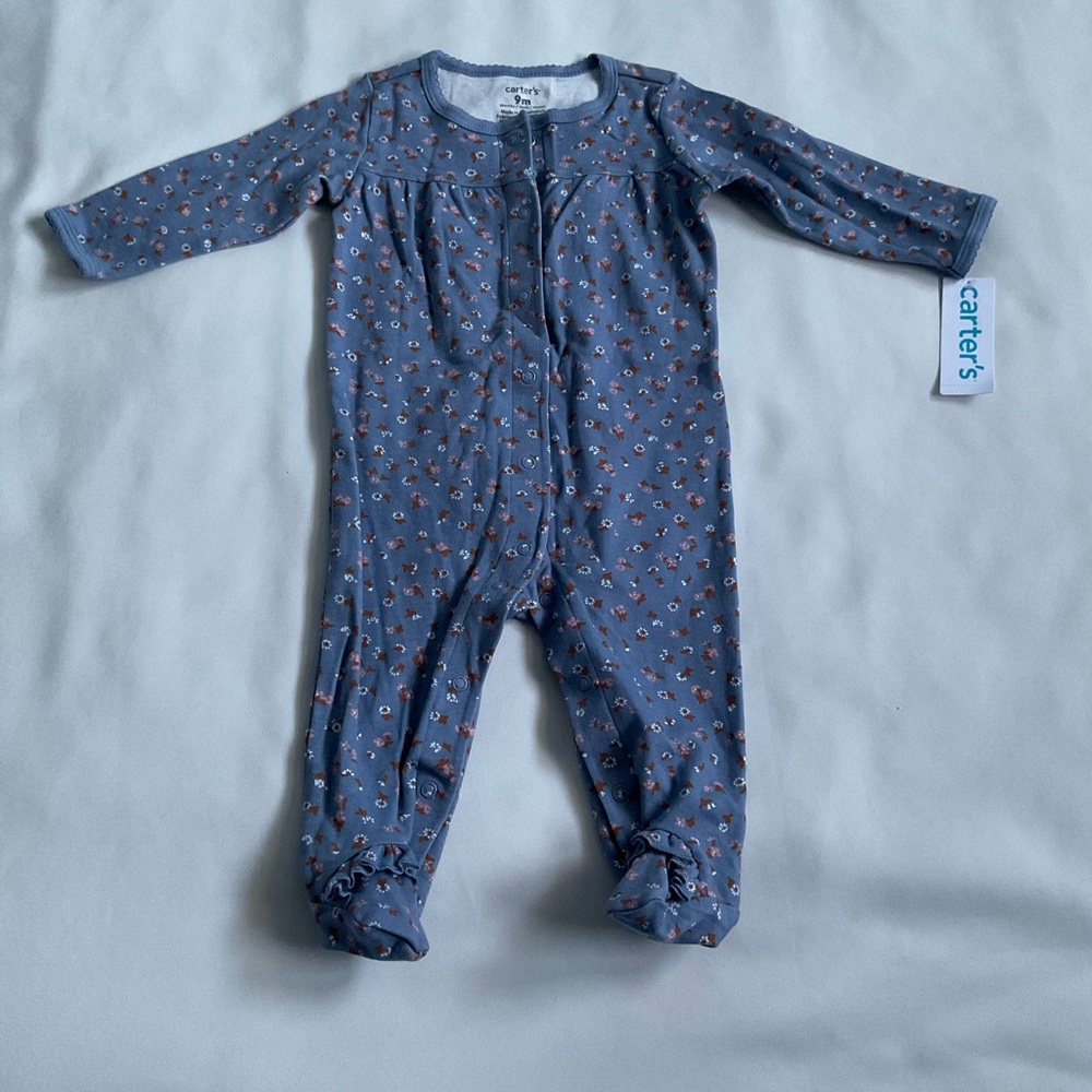 Carter's Purple Floral Baby Sleepwear‎ 9 Months